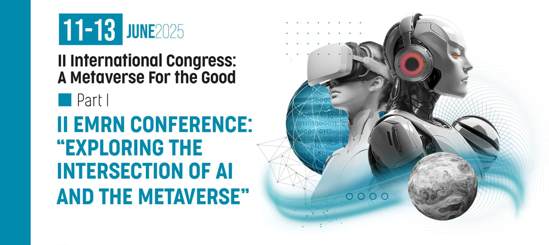 Diseño gráfico para el II Congreso Internacional de la Cátedra del Metaverso: creatividad al servicio de la innovación