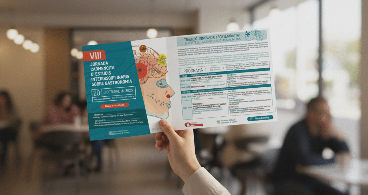 Diseño gráfico para el VII Jornada Carmencita de estudios interdisciplinares sobre gastronomía de la Catedra Carmencita de la UA